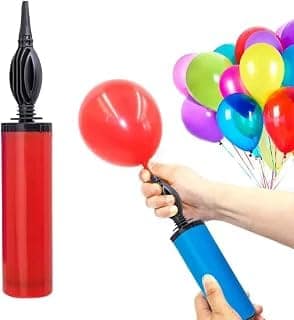 Party Propz Manual Balloon Blower Machine - 1 Pc Air Balloon Pump | Balloon Pump Machine Hand | Balloon Inflator Pump For Latex, Foil, Air Balloon (Red)