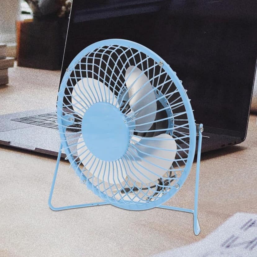 USB Table Desk Personal Metal Electronic Fan, Compatible with Computers, Laptops, Student Dormitory, Suitable For Office, School Use (1 Pc) view 6