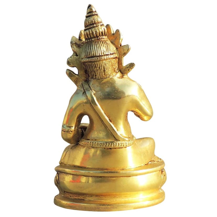 Brass Kuber Ji Idol Showpiece - Traditional Wealth God Statue, Height : 7.5 Inch (BSMAS396 K) view 3