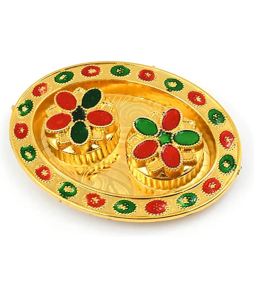 Oval Shape haldi kumkum dish