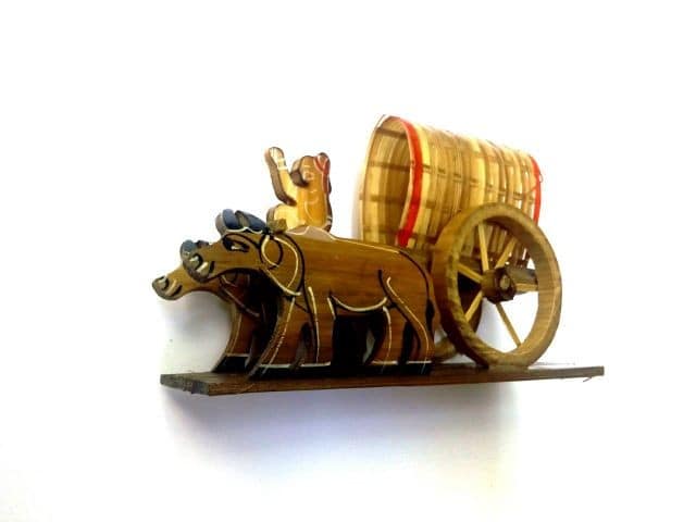 Simonart And Printing Original Wood Handicrafts Bullock Cart Home Decor Top Products