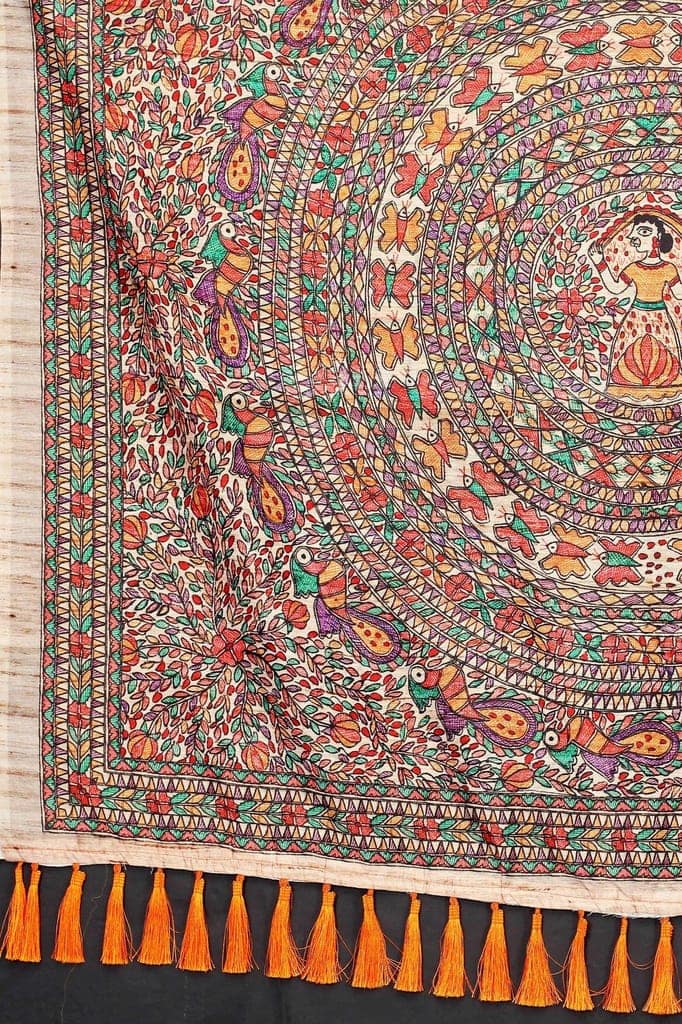 Silk Zone Women's Chanderi Cotton Saree With Blouse Piece view 5