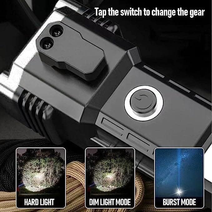 Torch Light LED 3W Torch Light Rechargeable Torch Flashlight Long Distance Beam Range Car Rescue Torch with Hammer Window Glass Built Portable Rechargeable view 8