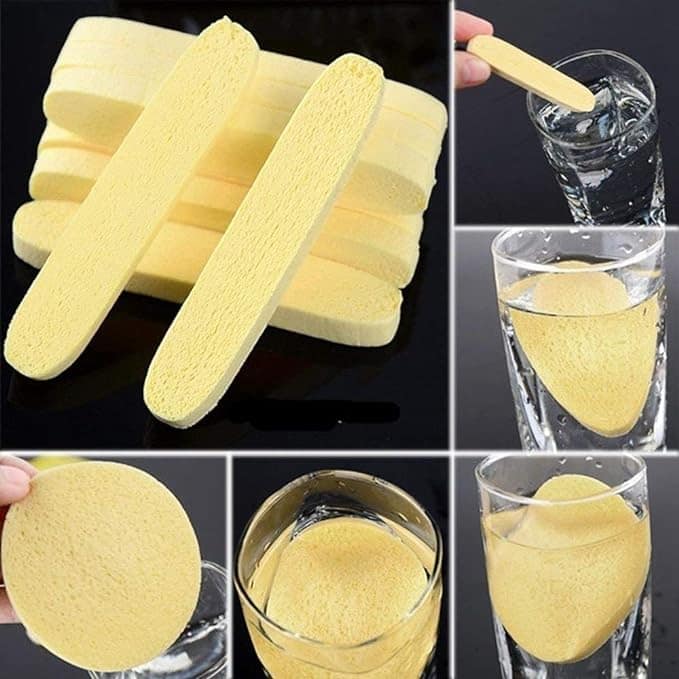 Professional Makeup Sponge Wedges - 12 Pieces Beauty Sponges Blender Set for Flawless Liquid & Cream Makeup Application with Case (Yellow) view 3