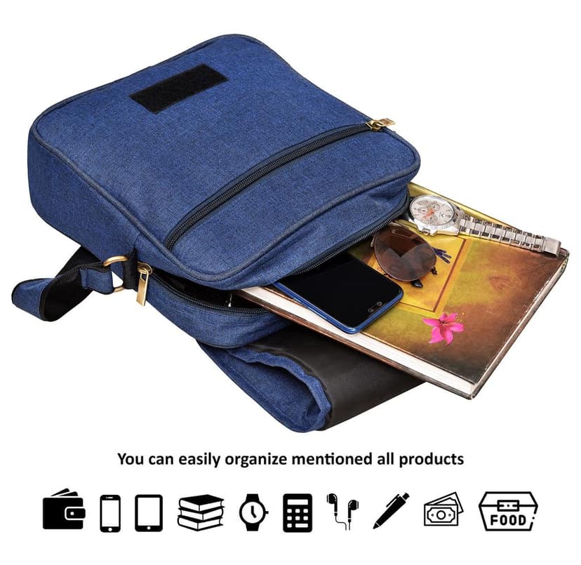 LOREM Tan Casual Faux Leather Cross Body Sling Bag For Men SL01-SL10 view 6
