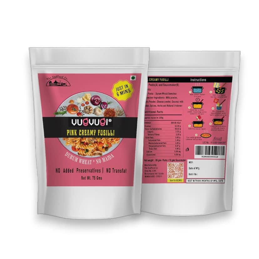 VUGVUGI Durum Wheat Pasta Instant meal Combo (75g x4) view 3