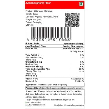Jwar(Sorghum) Flour 500gms view 4