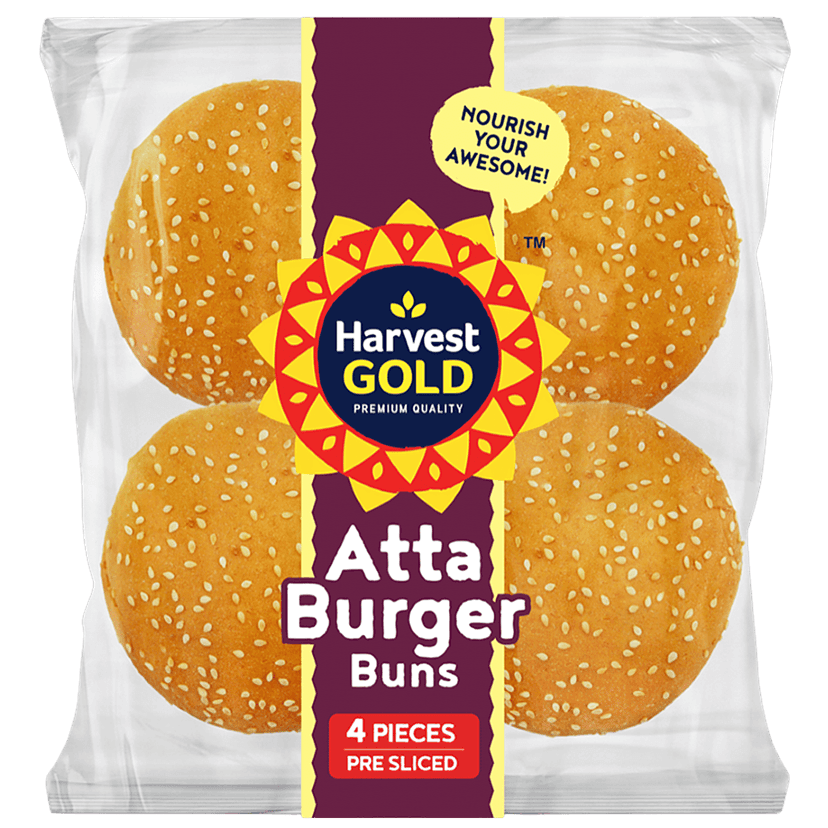Harvest Gold Buns - Atta Burger, 200 G