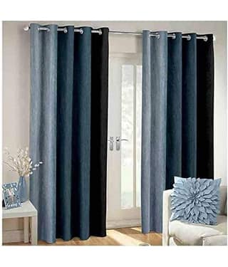 Sai Arpan Abstract Printed Semi-Transparent Eyelet Curtain 7 ft ( Pack of 1 ) - Multicolor