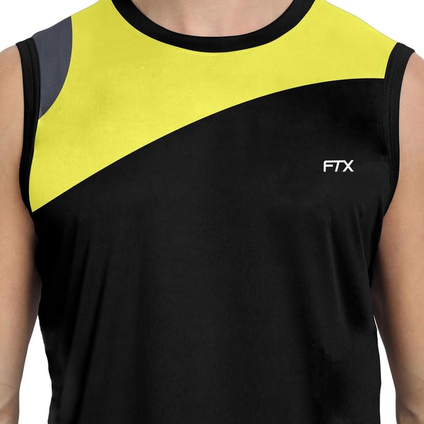 FTX Men Colorblock Round Neck Sleeveless Tshirt view 3