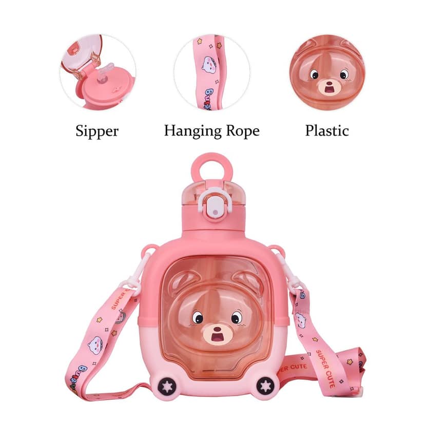 Teddy Bear Water Bottle | Kids Sipper Water Bottle | Cute Bear Water Bottle | Teddy Water Bottle | Water Bottle Teddy | Water Bottle Teddy Bear | Kids Water Bottle | Children's Water Bottle | School Kids Water Bottle | Sipper Water Bottle view 2