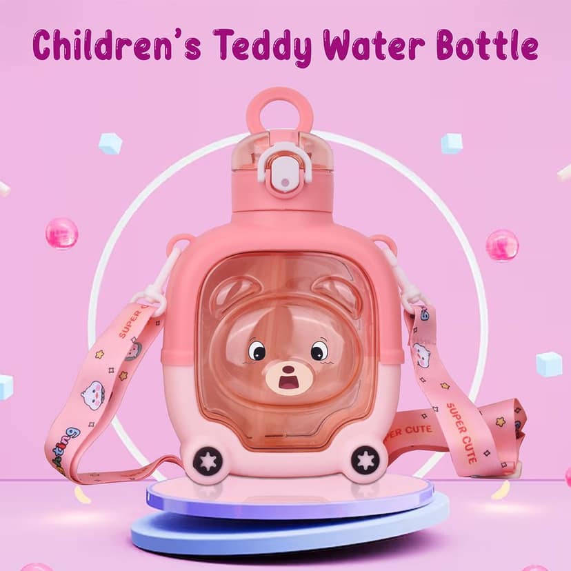 Teddy Bear Water Bottle | Kids Sipper Water Bottle | Cute Bear Water Bottle | Teddy Water Bottle | Water Bottle Teddy | Water Bottle Teddy Bear | Kids Water Bottle | Children's Water Bottle | School Kids Water Bottle | Sipper Water Bottle view 4