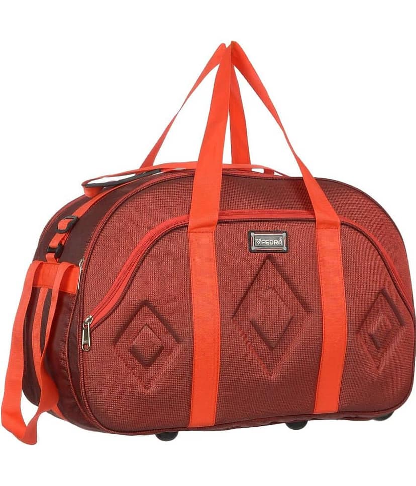 FEDRA - 40 Ltrs Maroon Polyester Duffle Bag