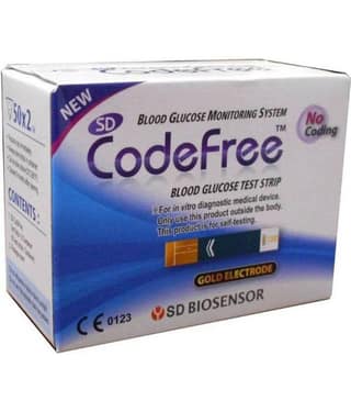 SD Codefree Bloodglucose test strips 100 Test Strips