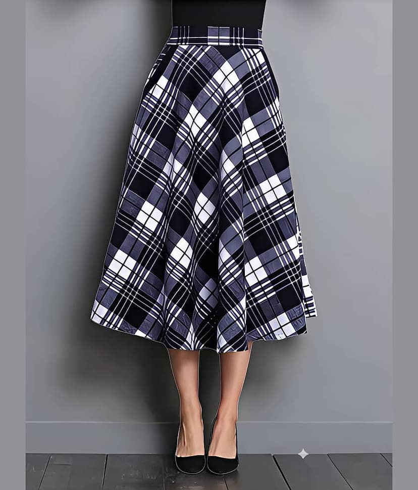 ZELZIS Blue Cotton Women's Flared Skirt ( Pack of 1 )