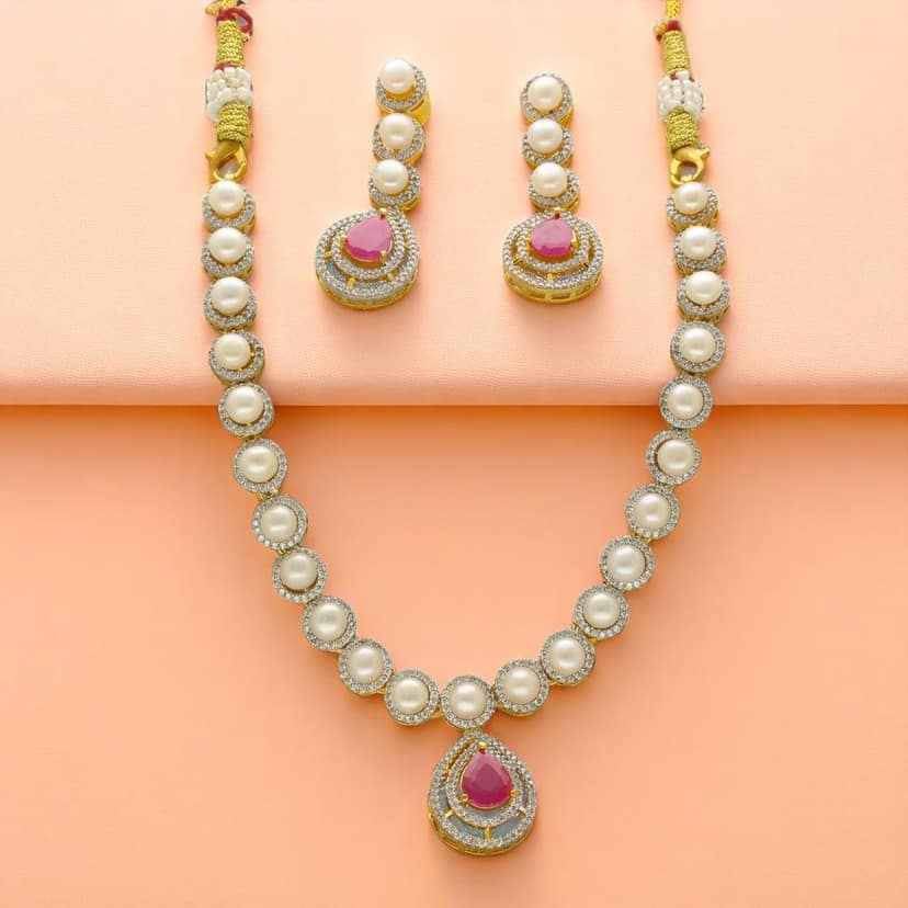 Imperial Drape Pearl Necklace Set