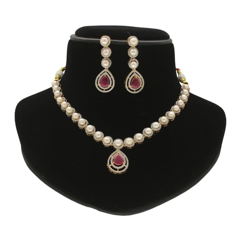 Imperial Drape Pearl Necklace Set view 2