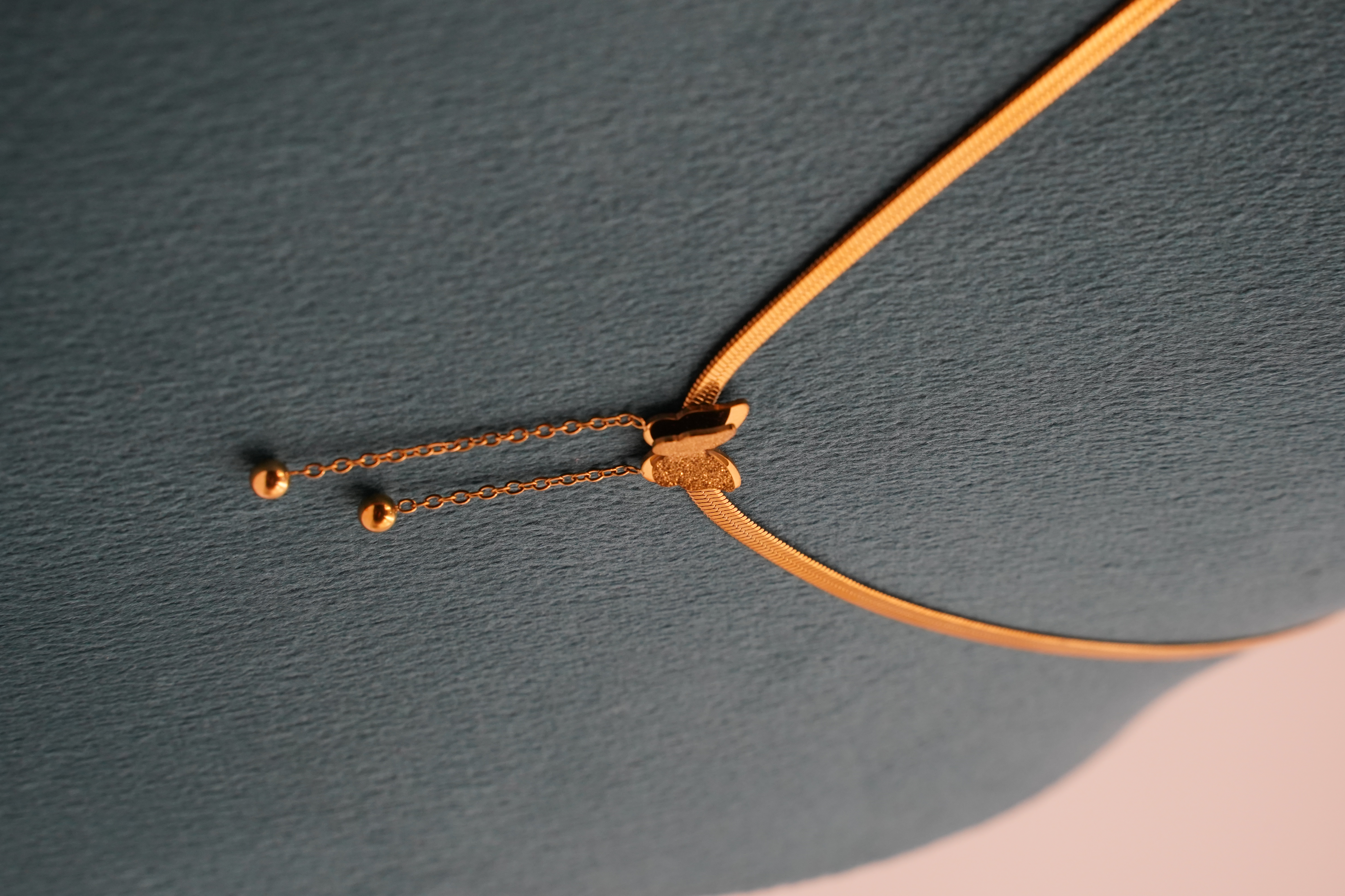 Handmade Butterfly Snake Chain Necklace for Women view 2