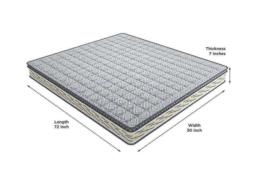 Centuary Pixel Cooling Copper Gel Memory 7 inch High Resilience (HR) Foam Mattress view 2