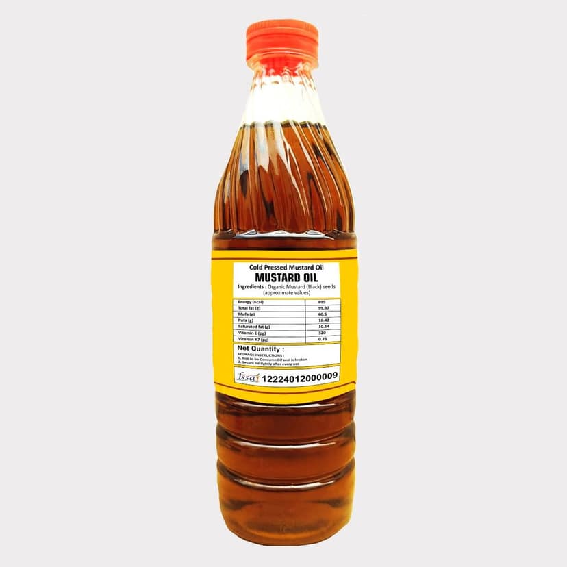 Mustard Oil 5 Ltr (Pack of 5 × 1 ltr) by Vishwakarma – Cold-Pressed, Fresh & Farmer-Made view 4