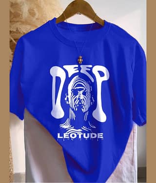 Leotude Men Cotton Blend Oversized Fit Printed T-Shirt ( Multicolor1 )