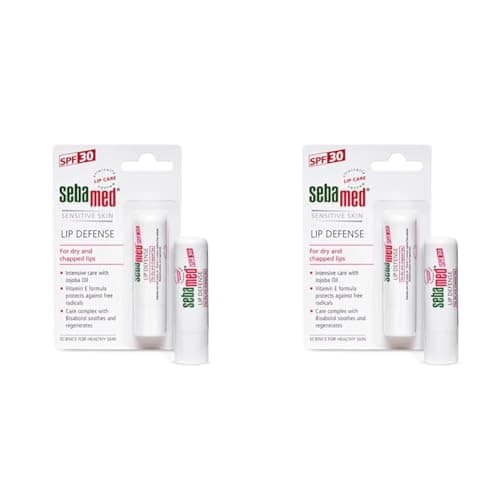 SebaMed Lip Defense Lip Balm With Spf 30 + Vit E | Regenerates Dry, Chapped Lips | Intensive Care With Vit E, Jojoba Oil & Chamomile |Clinically Tested | For Men & Women, 4.8 Gm, White (Pack of 2) SebaMed Lip Defense Lip Balm With Spf 30 + Vit E | Regene view 2