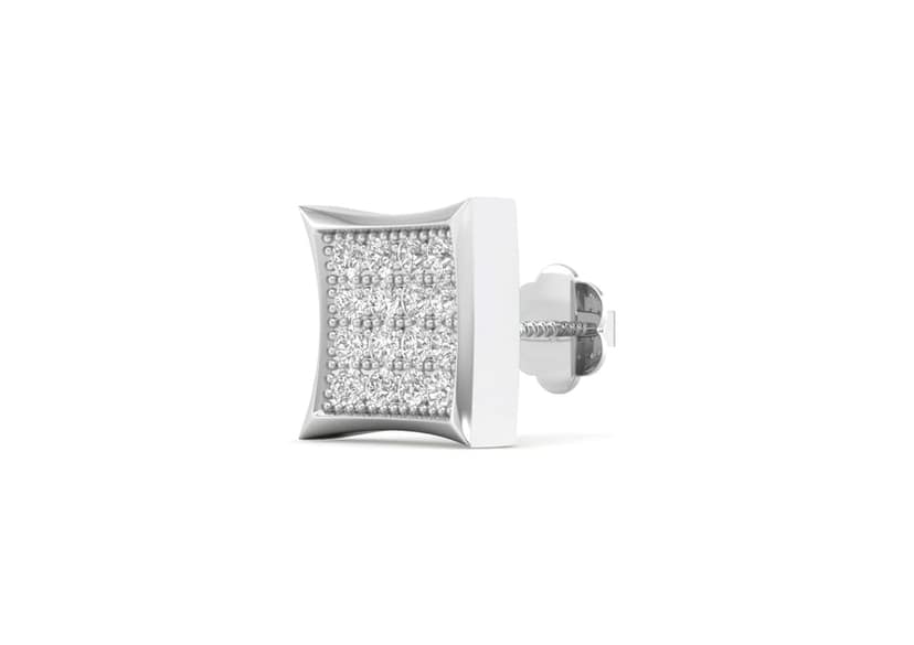 Inverted Grace Ear Stud For Men (1 Pc Only) view 2
