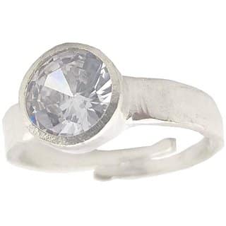 RS GEMSEXPORT Certified Zircon 5.10 RATTI Bold Silver Ring for Men Women