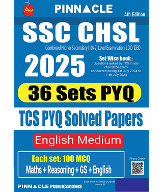 SSC CHSL 2025 : 36 Sets TCS PYQ Solved Papers 4th Edition English medium