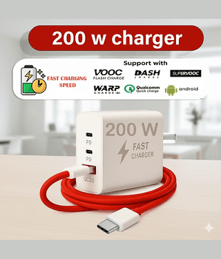 Ultra-Fast 200W GaN Charger – Super Speed Charging for All Devices