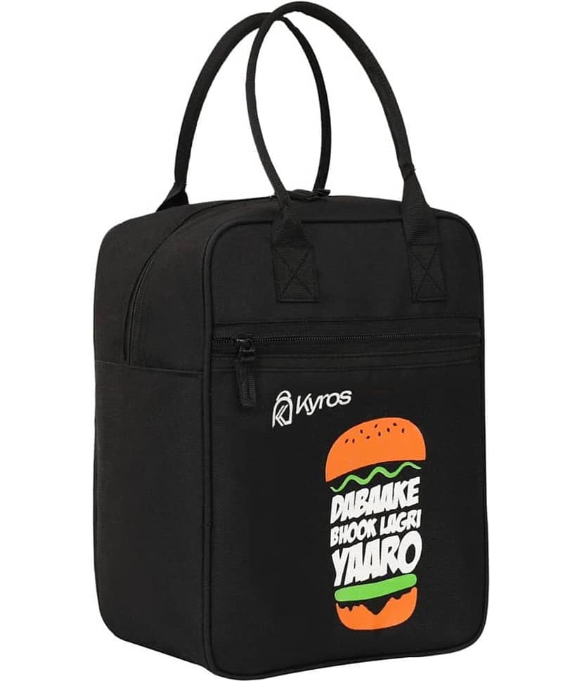 Kyros Black Polyester Lunch Bag Pack of 1