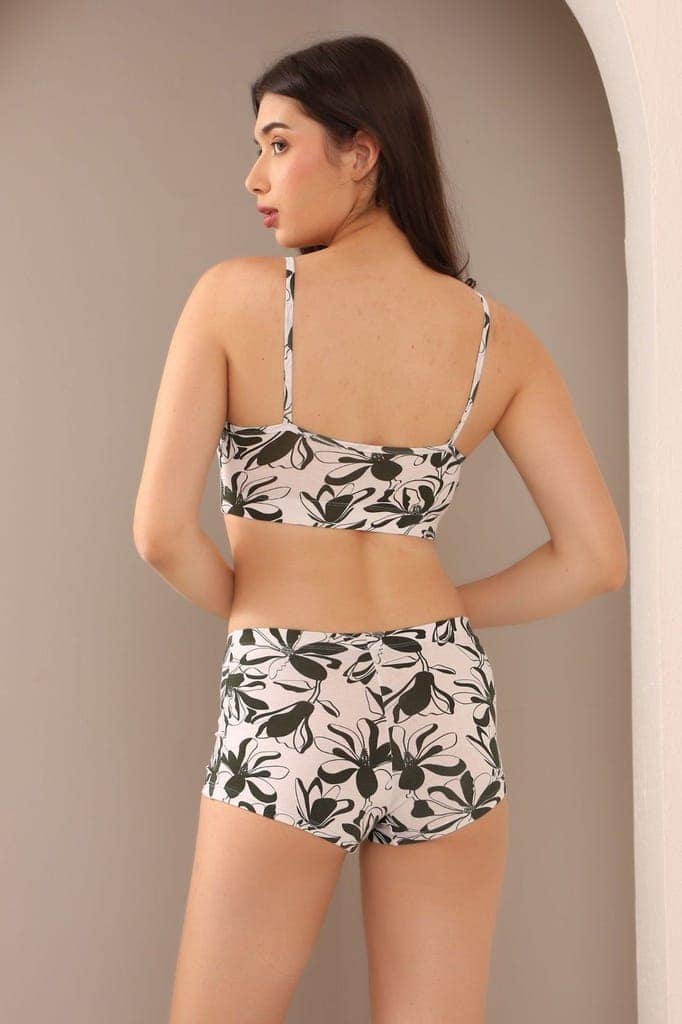 INKED SHADOW COTTON BRA view 5
