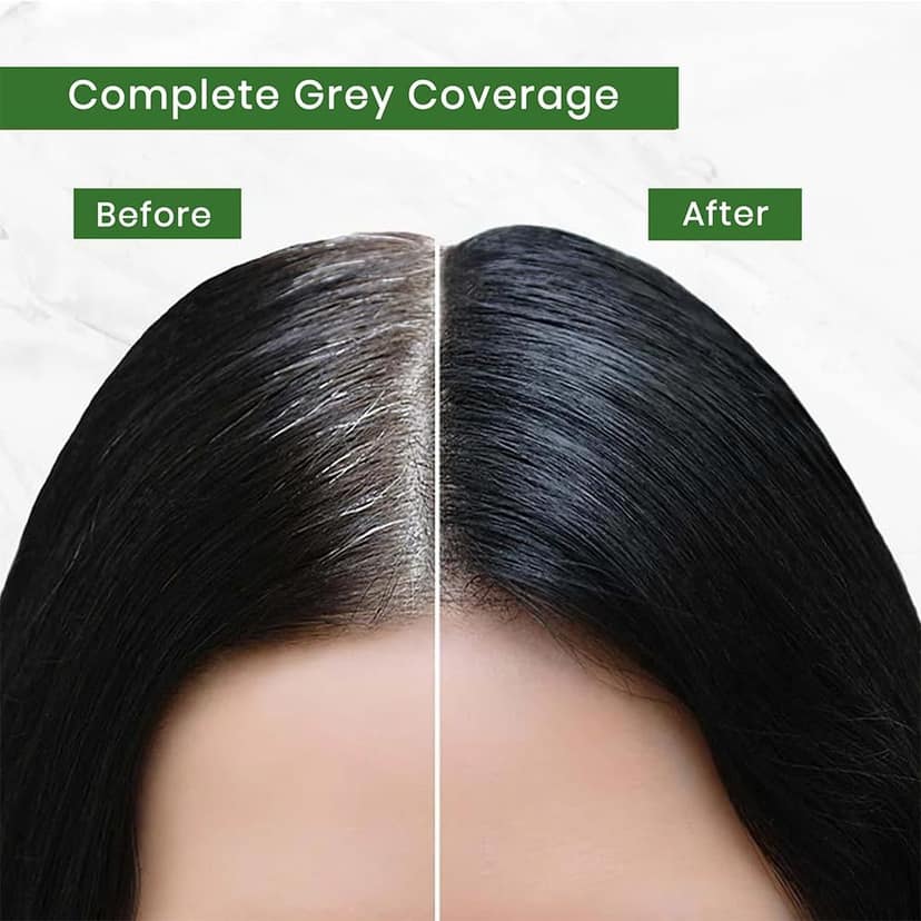 Spring H2O Salon Expert Hair Color Shampoo Natural Black | Ammonia-Free | 100% Grey Coverage | Long-Lasting Shine & Nourishment | Hair Dye Shampoo for Men & Women � Pack of 12 (15ml Each) view 5