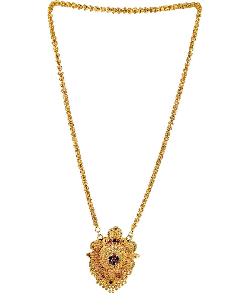 KRIMO GOLD PLATED ROYAL DESIGN MANGALSUTRA FOR WOMEN-10098