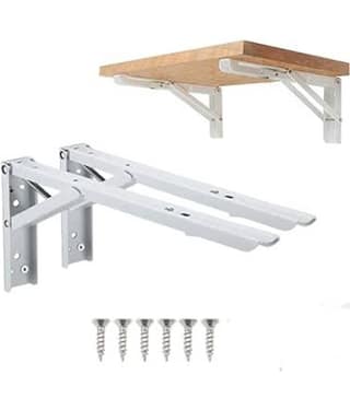ADISON shelf bracket mild steel heavy duty heavy duty pack of 1 pair 22.5 cm in length best for shelf hanging