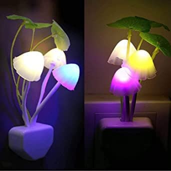 Elecsera Mushroom light automatic sensor for Bedroom Night Lamp Night Lamp (7 cm, Multicolor)