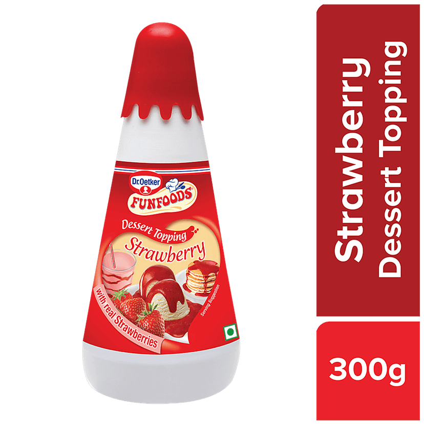 Dr. Oetker Dessert Topping - Strawberry, 300 G Pet
