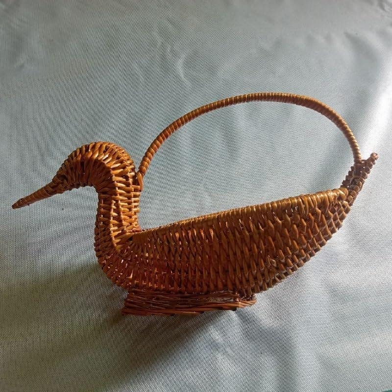 Wicker Duck Shaped Basket
