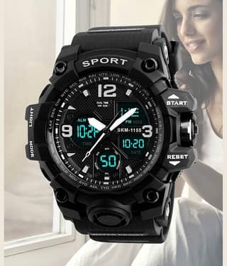 Harbor Black Silicon Analog-Digital Men's Watch