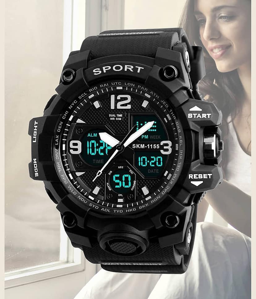 Harbor Black Silicon Analog-Digital Men's Watch