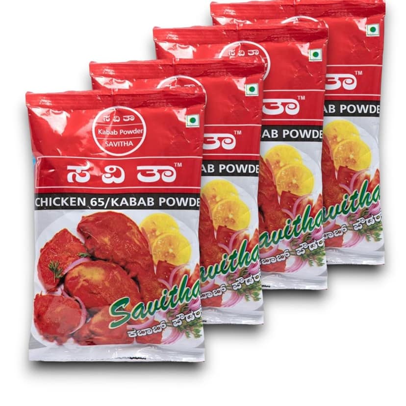 Savitha Chicken 65 Kabab Masala Powder 100gm | Spicy & Flavorful Blend for Authentic Chicken 65 | Premium Ingredients | Fresh & Aromatic Indian Seasoning view 6