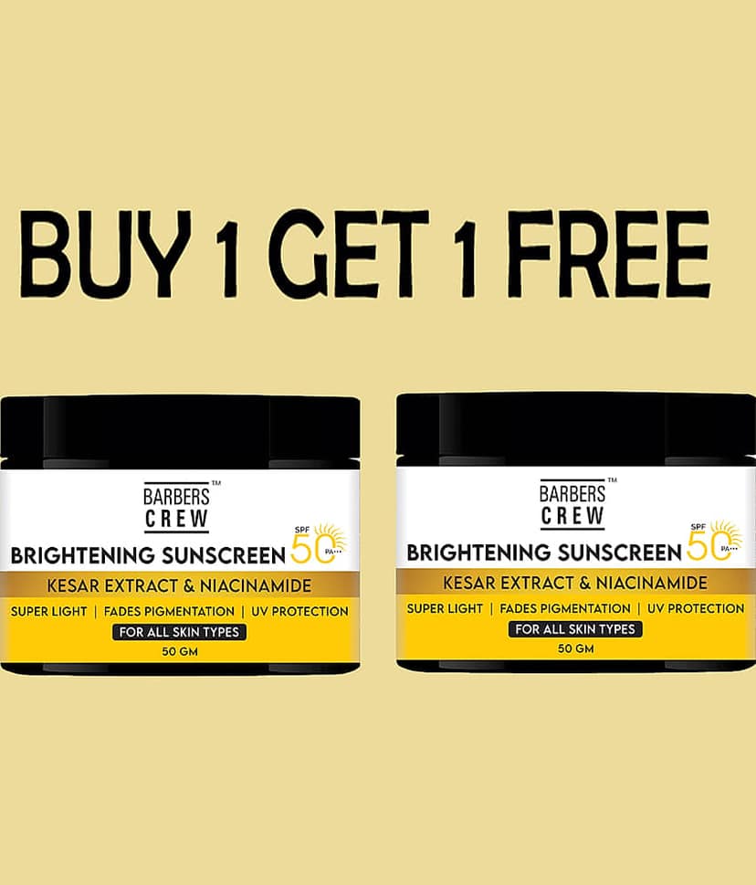 Barbers Crew SPF 50 Sunscreen Cream For All Skin Type ( Pack of 2 )