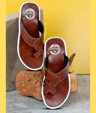 Squash Brown Men's Thong Flip Flop