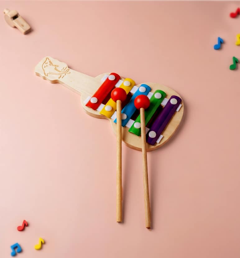 Handcrafted Wooden Xylophone Toy – Lacquerware Craft
