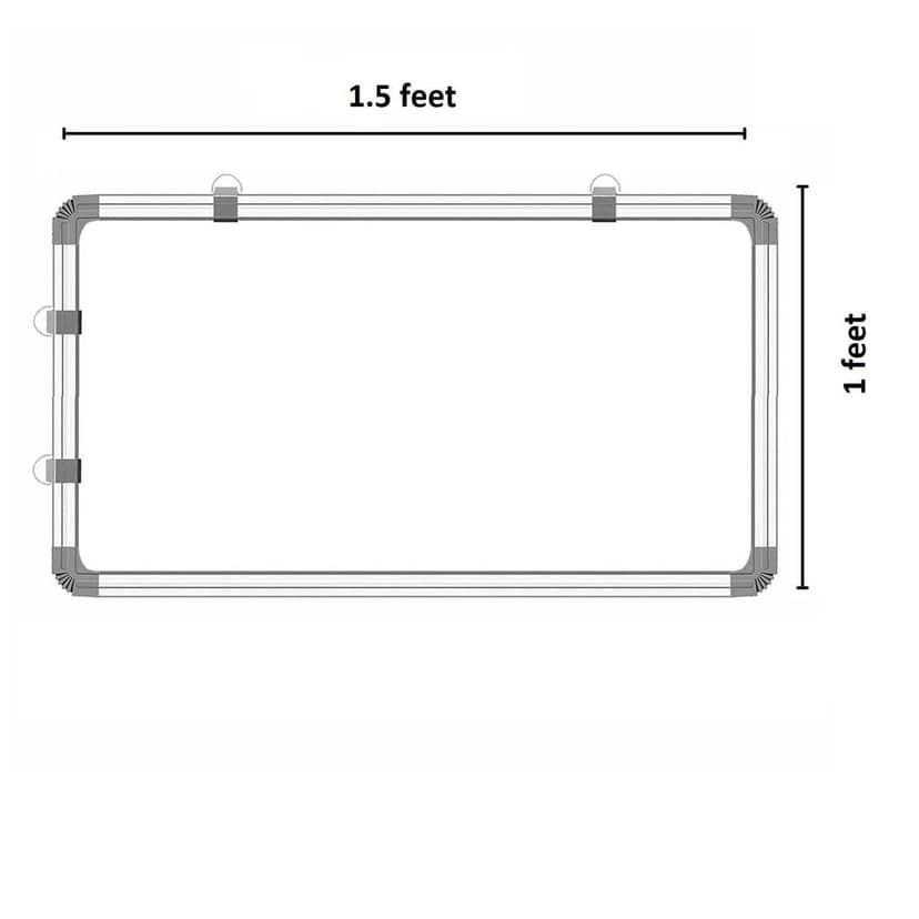A2DR Non-Magnetic (1 x 1.5 Feet) Double-Sided 2in1 White Board & Green Chalk Board Quality with Hanging Hooks view 3