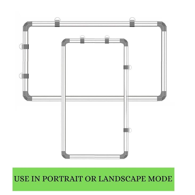 A2DR Non-Magnetic (1 x 1.5 Feet) Double-Sided 2in1 White Board & Green Chalk Board Quality with Hanging Hooks view 4