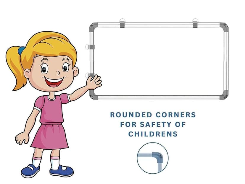 A2DR Non-Magnetic (1 x 1.5 Feet) Double-Sided 2in1 White Board & Green Chalk Board Quality with Hanging Hooks view 7