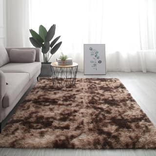 Global Home Shaggy Floor Carpets for Living Room, Elegant Bed Side Runner, Modern Carpets for Bedroom, Drawing Room,Carpets for Living Room Etc.Size 4 x 6 feet