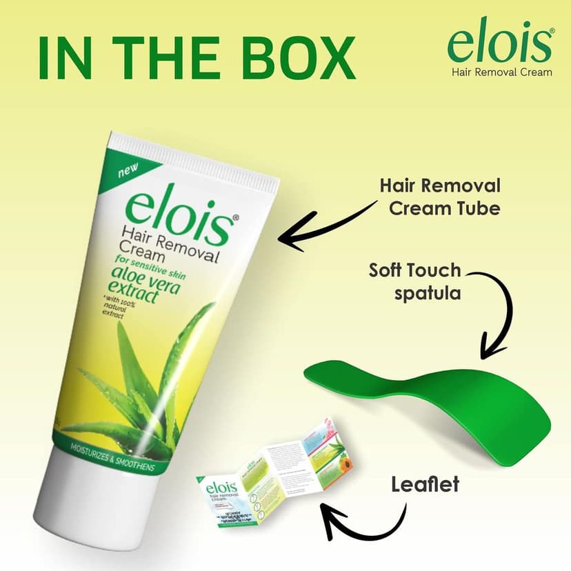Elois Hair Removal Cream for Women With Aleo Vera Extract, Sensitive Skin(100g) 2x Longer Lasting Smoothness than Razors (Pack of 3) view 2