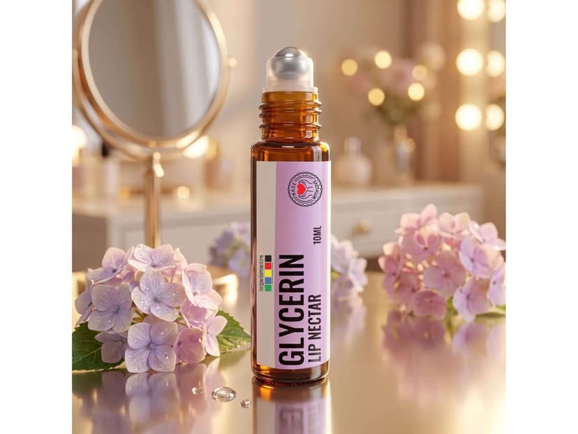 Organix Mantra Glycerin Lip Nectar - Pure Vegan Hydrating Lip Care for Soft, Smooth Skin - Eco-Friendly & Cruelty-Free - 10ML